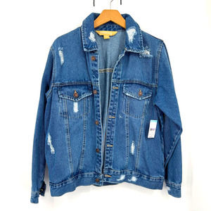 NWT Roebuck & Co. Destructed Boyfriend Jean Jacket